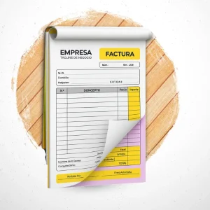 Talonarios de factura personalizados con diseño moderno para empresas.